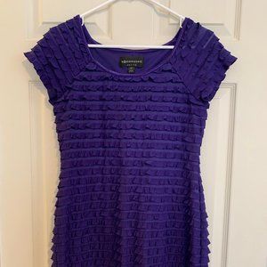 Deep purple ruffled dress